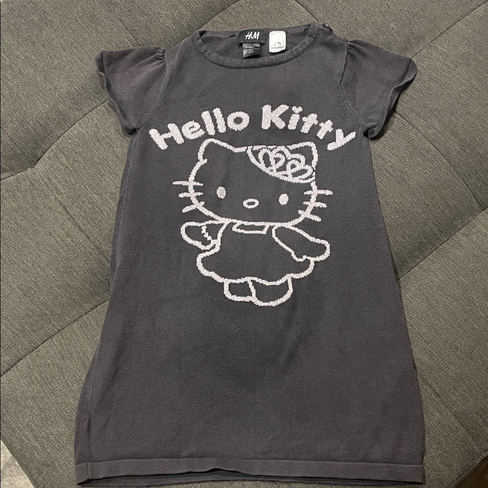 H&M Charcoal Hello Kitty Knit Dress Size 2-4Y